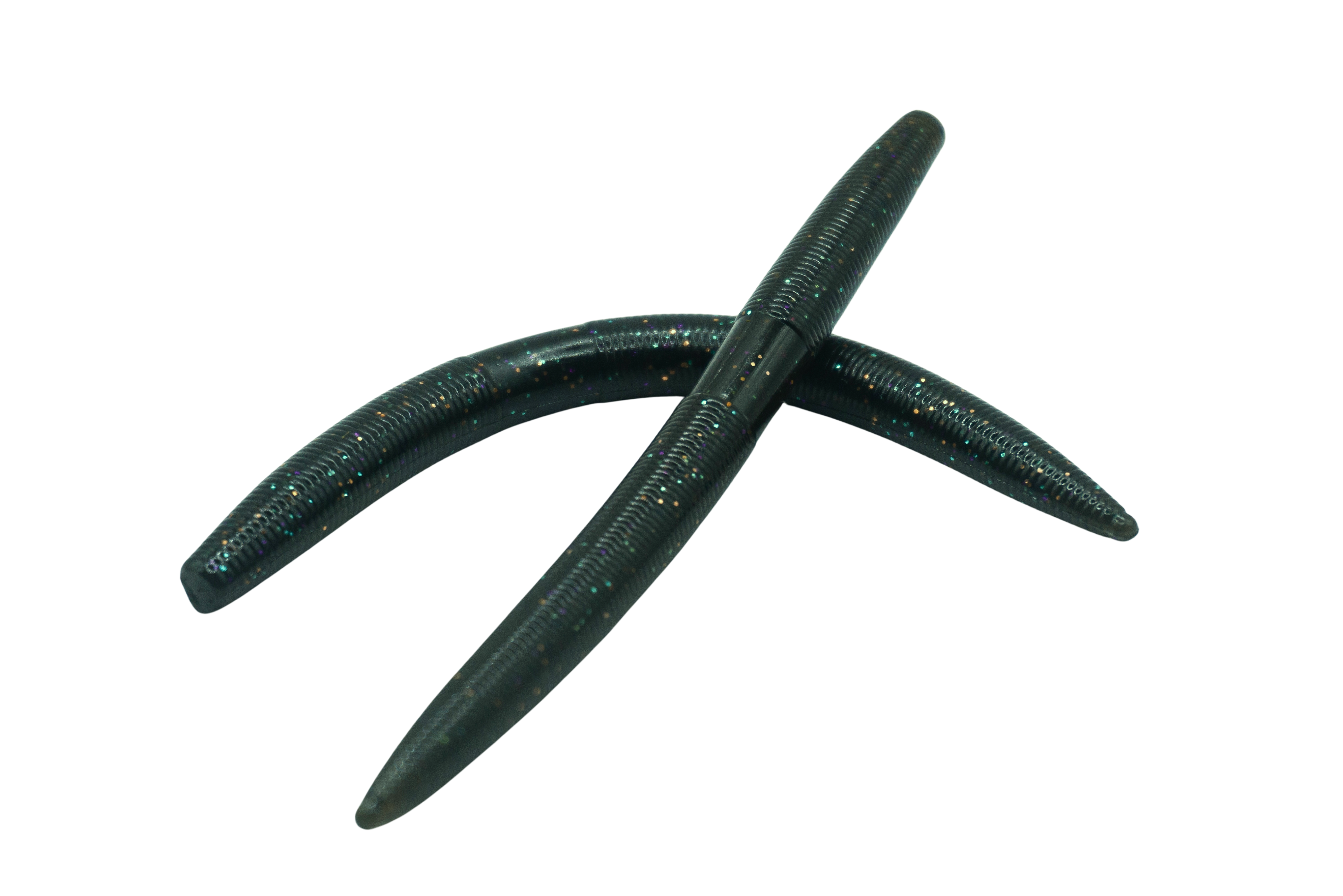 Killer Jigs 5in Pumpkinseed Stick Baits - Wacky Plastic Worms For Bass Fishing (5 Pack)